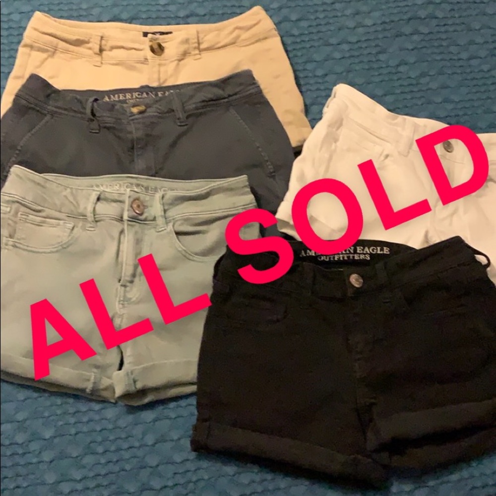 Lot of 5 pair size 2 American Eagle shorts